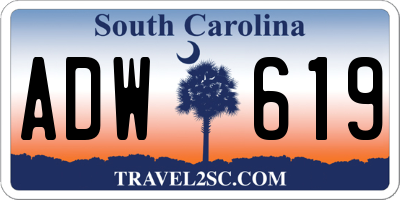 SC license plate ADW619