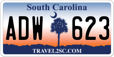 SC license plate ADW623