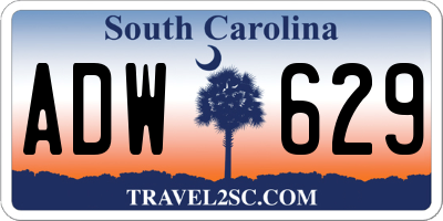 SC license plate ADW629