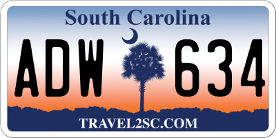 SC license plate ADW634