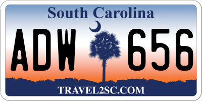 SC license plate ADW656