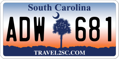 SC license plate ADW681