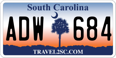 SC license plate ADW684