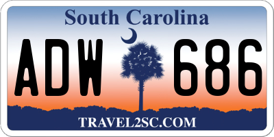 SC license plate ADW686
