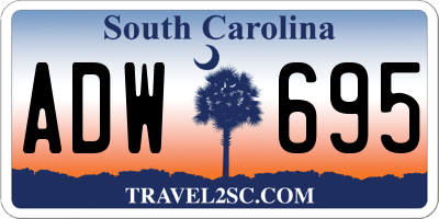SC license plate ADW695