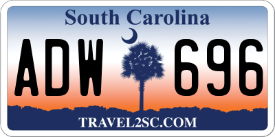 SC license plate ADW696