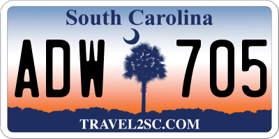 SC license plate ADW705