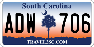 SC license plate ADW706