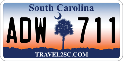 SC license plate ADW711