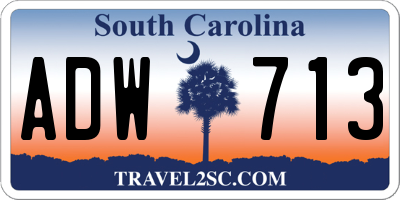 SC license plate ADW713