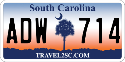 SC license plate ADW714