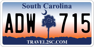 SC license plate ADW715