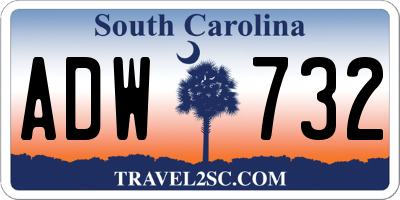 SC license plate ADW732
