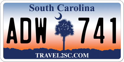 SC license plate ADW741