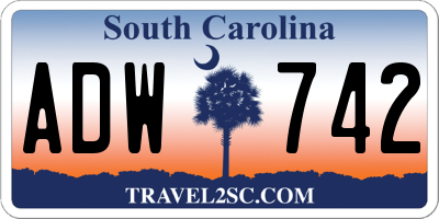 SC license plate ADW742