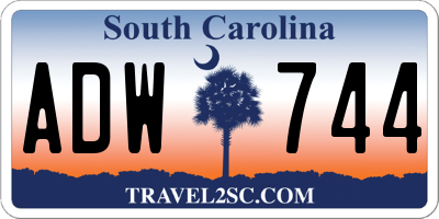 SC license plate ADW744