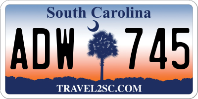 SC license plate ADW745