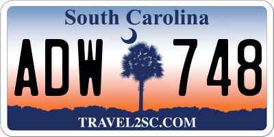 SC license plate ADW748