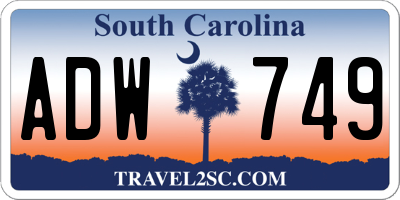 SC license plate ADW749