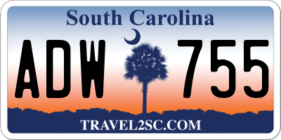 SC license plate ADW755