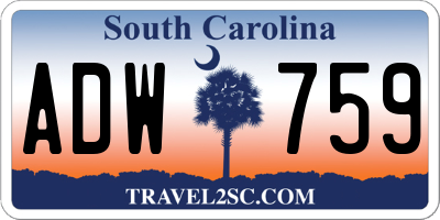 SC license plate ADW759