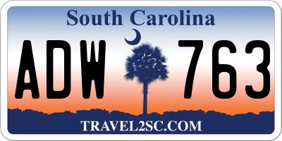 SC license plate ADW763
