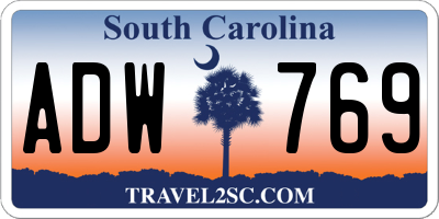 SC license plate ADW769
