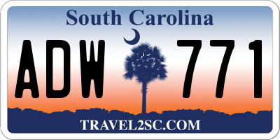 SC license plate ADW771