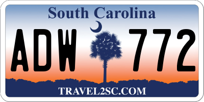SC license plate ADW772