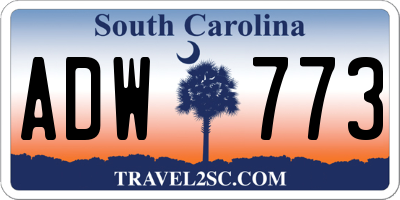 SC license plate ADW773