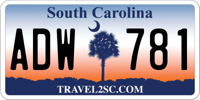 SC license plate ADW781