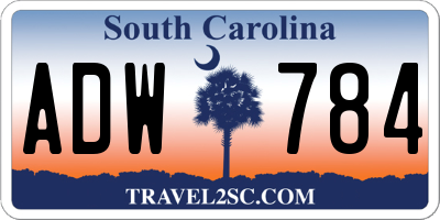 SC license plate ADW784
