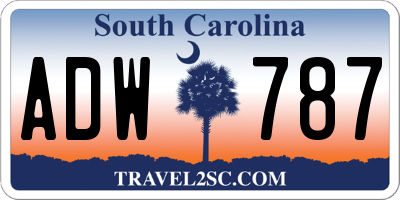 SC license plate ADW787