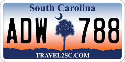 SC license plate ADW788