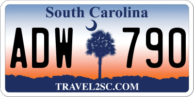 SC license plate ADW790