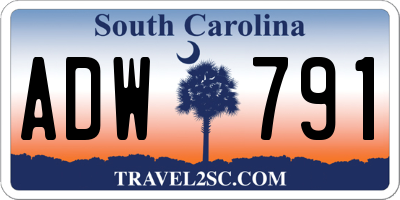 SC license plate ADW791