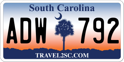 SC license plate ADW792