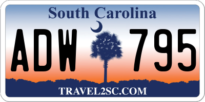 SC license plate ADW795