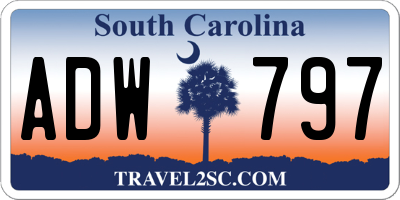 SC license plate ADW797