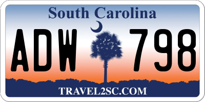 SC license plate ADW798