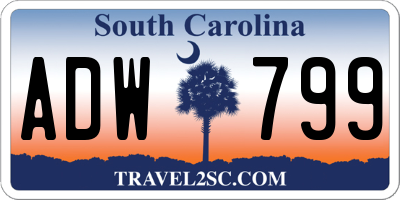 SC license plate ADW799