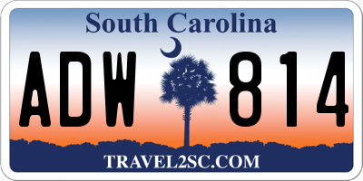 SC license plate ADW814
