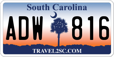 SC license plate ADW816