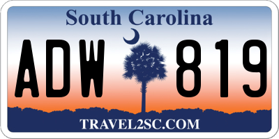 SC license plate ADW819