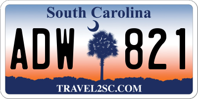 SC license plate ADW821