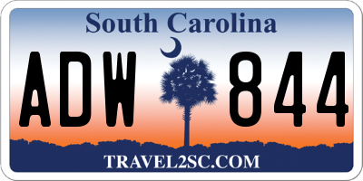 SC license plate ADW844