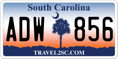 SC license plate ADW856