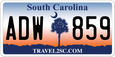 SC license plate ADW859