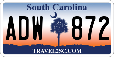 SC license plate ADW872
