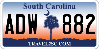 SC license plate ADW882